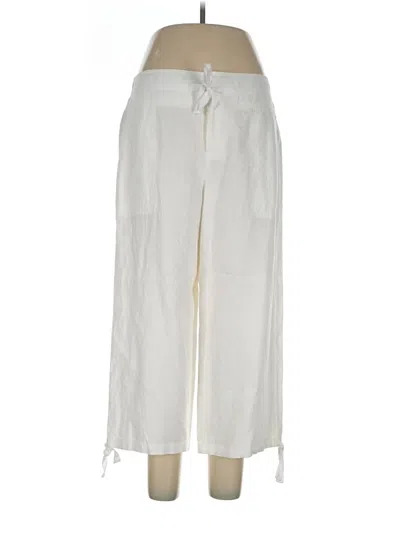 Ellen Tracy Linen Pants In White