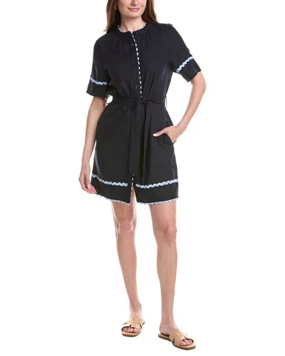 Ellen Tracy Linen Shirtdress In Blue