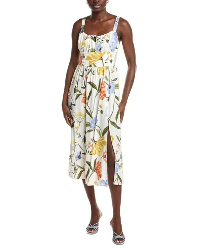 Ellen Tracy Linen-blend Maxi Dress In Multi