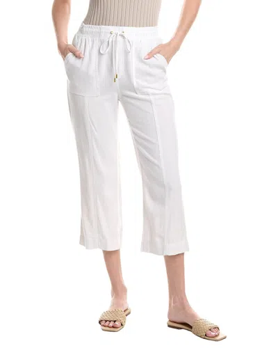 Ellen Tracy Linen-blend Pant In White