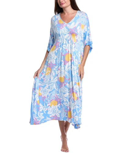 Ellen Tracy Long Caftan In Multi