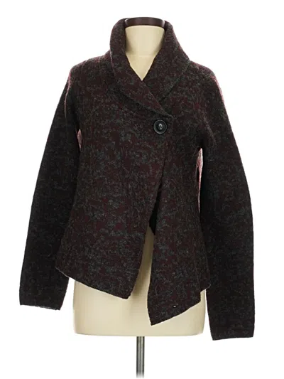 Pre-owned Ellen Tracy Long Sleeve Top Burgundy Turtleneck Tops