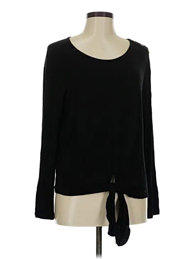 Pre-owned Ellen Tracy Long Sleeve T-shirt In Black