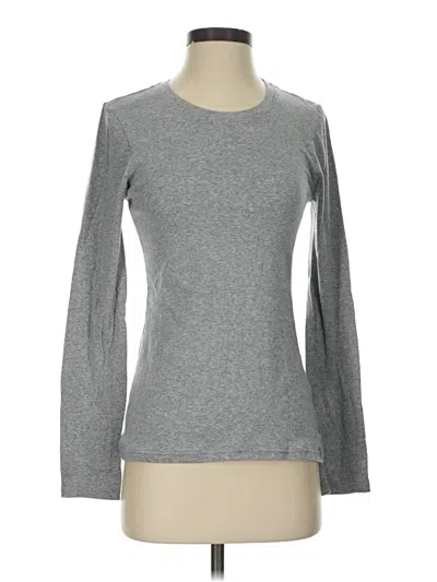 Pre-owned Ellen Tracy Long Sleeve T-shirt In Gray