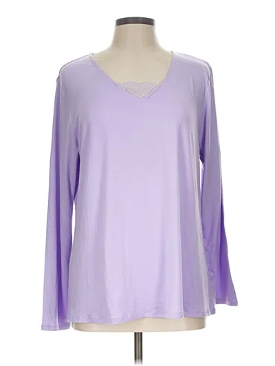 Pre-owned Ellen Tracy Long Sleeve T-shirt In Purple