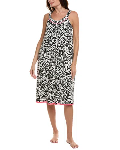 Ellen Tracy Midi Nightgown In Multi