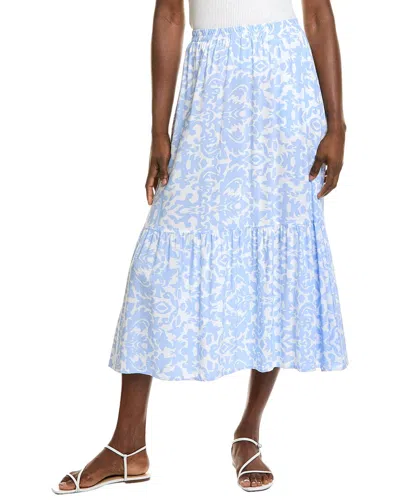 Ellen Tracy Midi Skirt In Blue