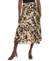 Ellen Tracy Midi Skirt In Brown