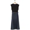 Ellen Tracy Mixed Media Midi Dress