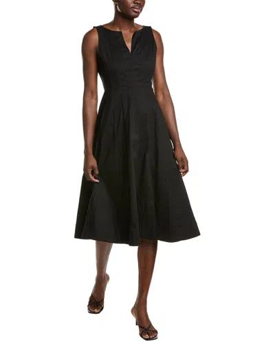 Ellen Tracy Paneled Midi Dress In Black