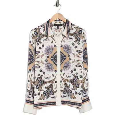 Ellen Tracy Placement Paisley Button-up Shirt In Multi
