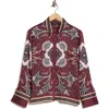 Ellen Tracy Placement Paisley Button-up Shirt In Multi