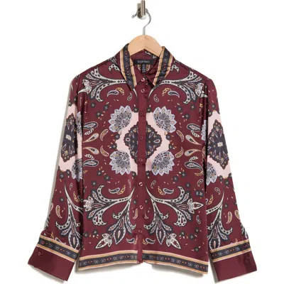 Ellen Tracy Placement Paisley Button-up Shirt In Multi