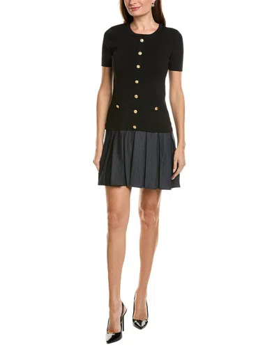 Ellen Tracy Pleated Sweaterdress In Animal Print