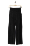 Ellen Tracy Plissé Wide Leg Pants In Black