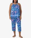 Ellen Tracy Plus Size Sleeveless Cropped Pajama Set