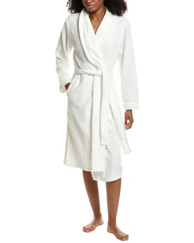 Ellen Tracy Plush Wrap Robe In Gray
