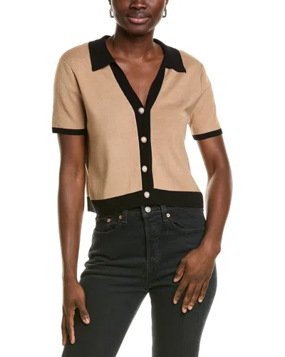 Ellen Tracy Polo Sweater In Neutral