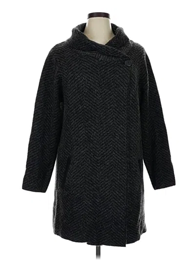 Pre-owned Ellen Tracy Poncho In Black