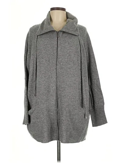Pre-owned Ellen Tracy Poncho In Gray