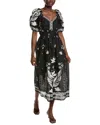 Ellen Tracy Puff Sleeve Maxi Dress