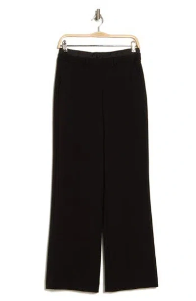 Ellen Tracy Pull-on Satin Trousers In Black
