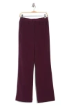 Ellen Tracy Pull-on Satin Trousers In Winetasting
