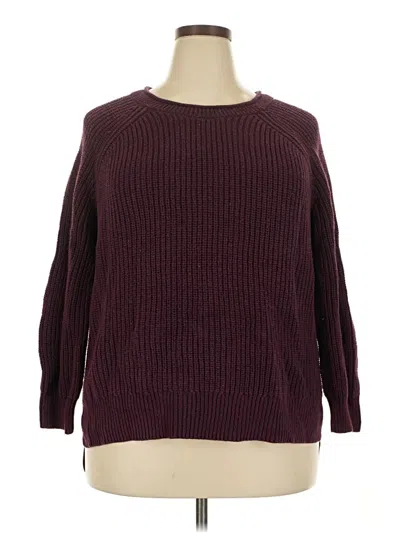 Pre-owned Ellen Tracy Pullover Sweater In Burgundy