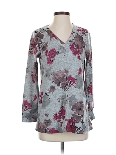 Pre-owned Ellen Tracy Pullover Sweater In Gray