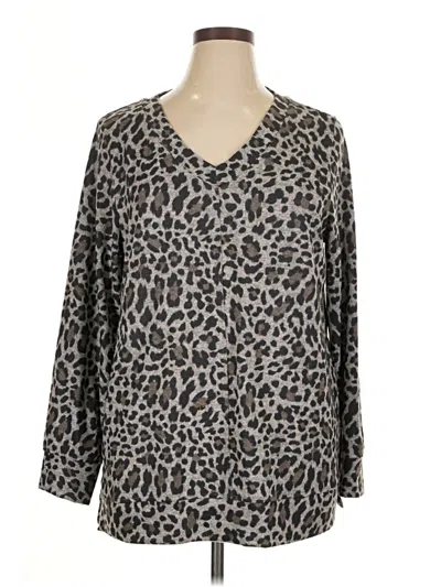 Pre-owned Ellen Tracy Pullover Sweater In Gray