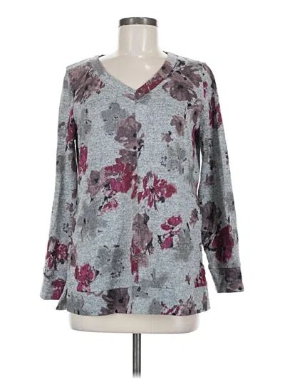 Pre-owned Ellen Tracy Pullover Sweater In Gray