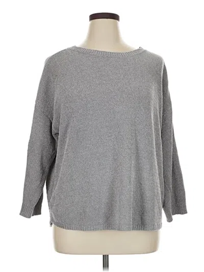 Pre-owned Ellen Tracy Pullover Sweater In Gray