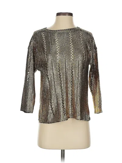 Pre-owned Ellen Tracy Pullover Sweater In Silver