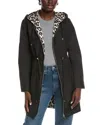 Ellen Tracy Reversible Rain Jacket In Brown