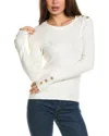 Ellen Tracy Rib Sweater In White