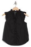 Ellen Tracy Ruffle Cotton Top