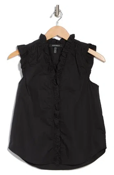 Ellen Tracy Ruffle Cotton Top
