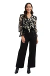 Ellen Tracy Sailor Wide Leg Pull-on Pants In Black
