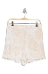Ellen Tracy Scalloped Pull-on Shorts