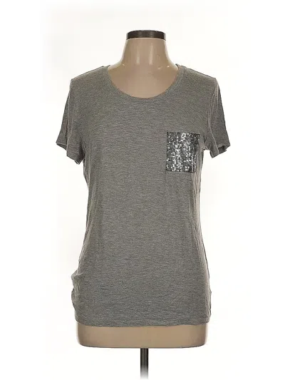 Pre-owned Ellen Tracy Short Sleeve T-shirt In Gray