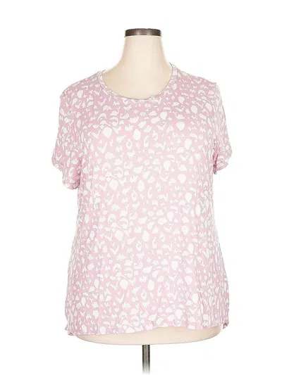 Pre-owned Ellen Tracy Short Sleeve T-shirt In Pink