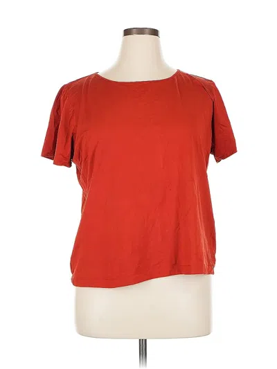 Pre-owned Ellen Tracy Short Sleeve T-shirt In Red