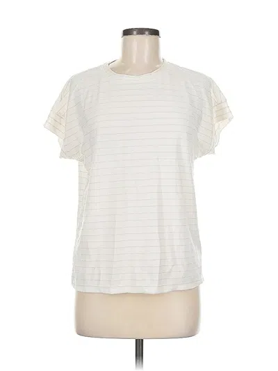 Pre-owned Ellen Tracy Short Sleeve T-shirt In White