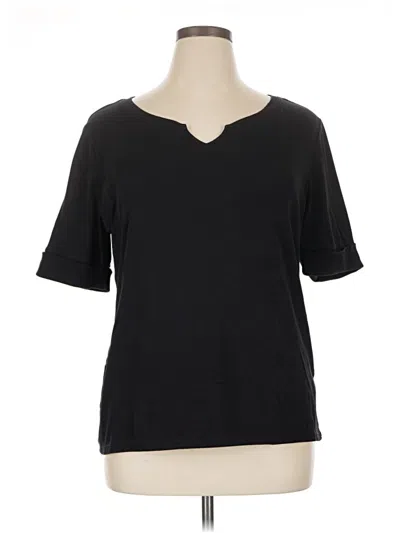 Pre-owned Ellen Tracy Short Sleeve T-shirt In Black