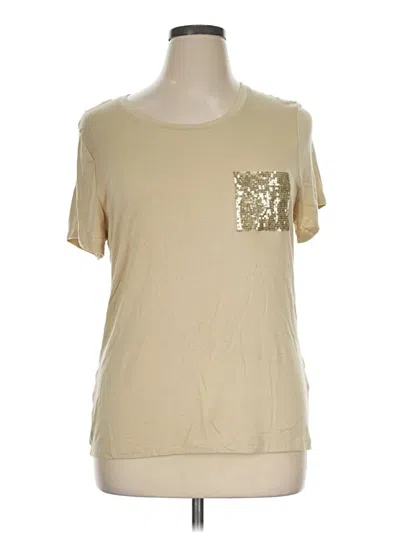 Ellen Tracy Short Sleeve T-shirt In Nude