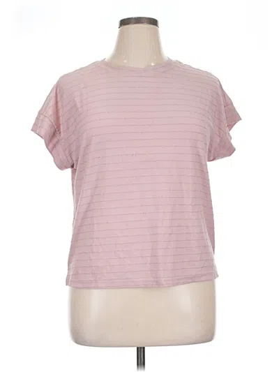 Pre-owned Ellen Tracy Short Sleeve T-shirt In Pink