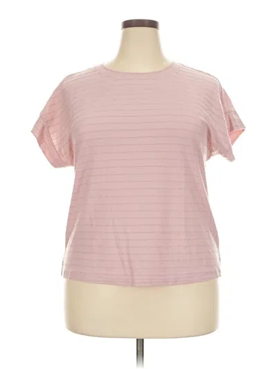 Pre-owned Ellen Tracy Short Sleeve T-shirt In Pink