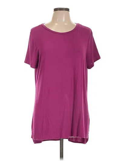 Pre-owned Ellen Tracy Short Sleeve T-shirt In Purple