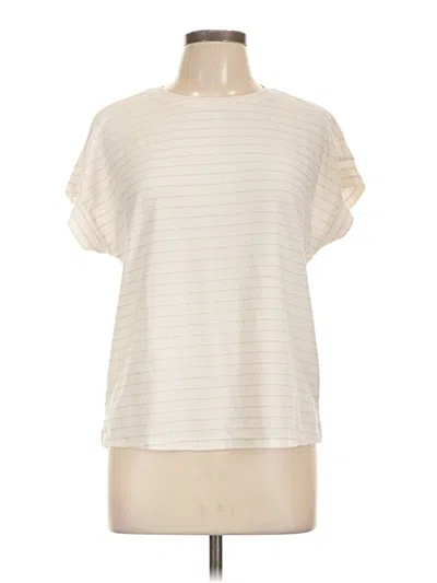 Pre-owned Ellen Tracy Short Sleeve T-shirt In White
