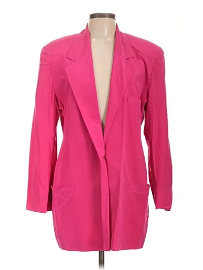 Pre-owned Ellen Tracy Silk Blazer Jacket In Pink